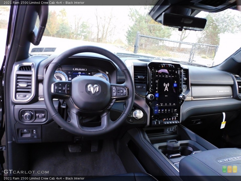 Black Interior Dashboard for the 2021 Ram 1500 Limited Crew Cab 4x4 #140075798