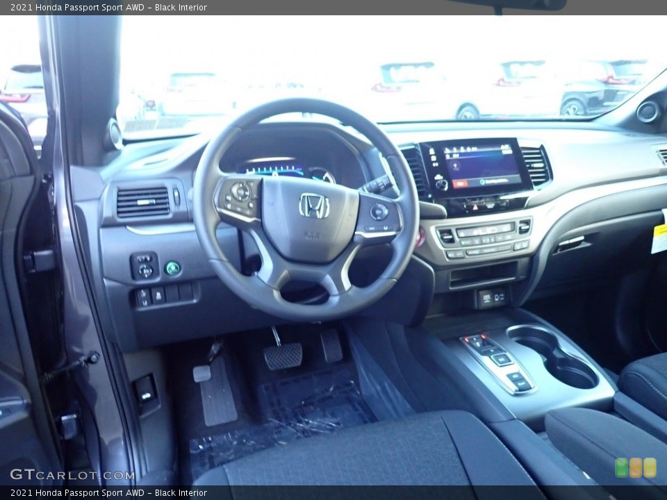 Black 2021 Honda Passport Interiors