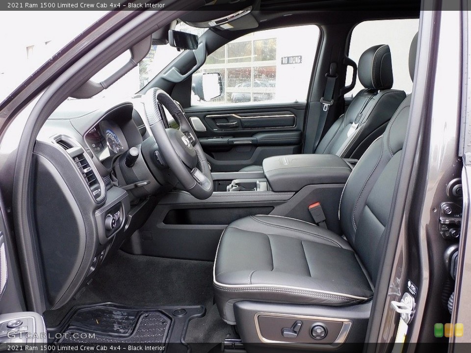 Black Interior Front Seat for the 2021 Ram 1500 Limited Crew Cab 4x4 #140076221