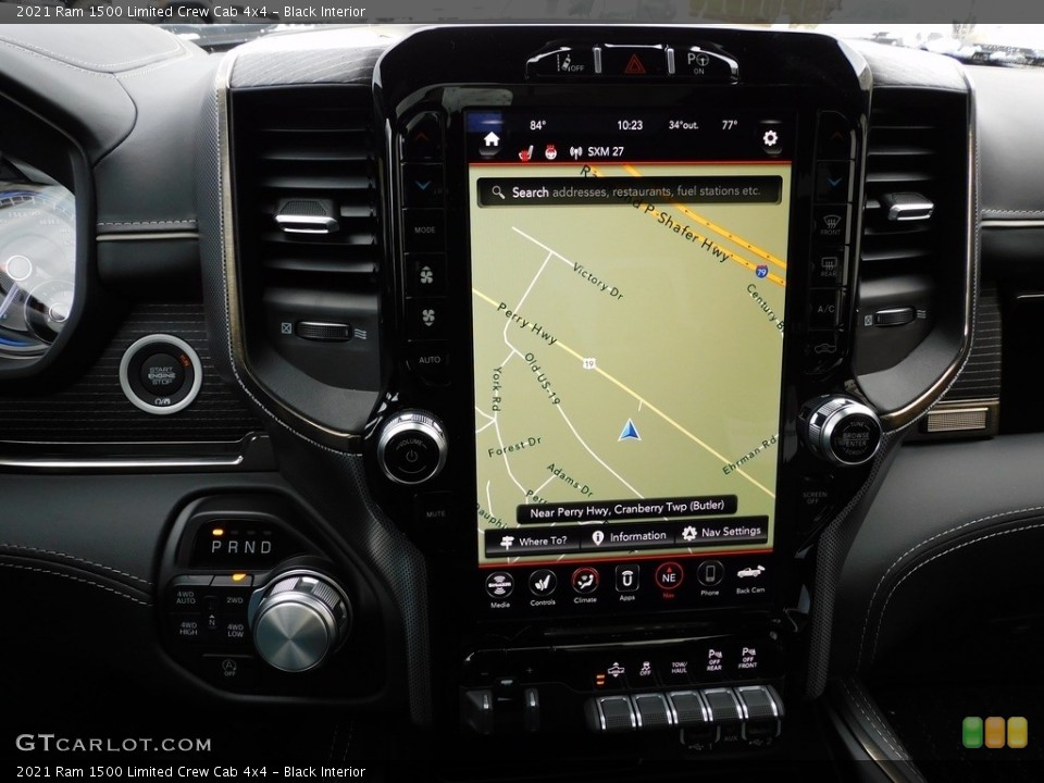 Black Interior Navigation for the 2021 Ram 1500 Limited Crew Cab 4x4 #140076326