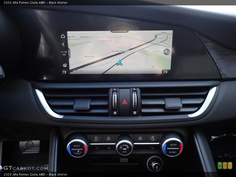 Black Interior Navigation for the 2020 Alfa Romeo Giulia AWD #140077403