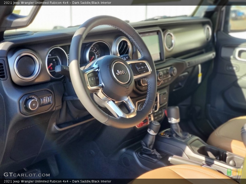 Dark Saddle/Black Interior Dashboard for the 2021 Jeep Wrangler Unlimited Rubicon 4x4 #140077517