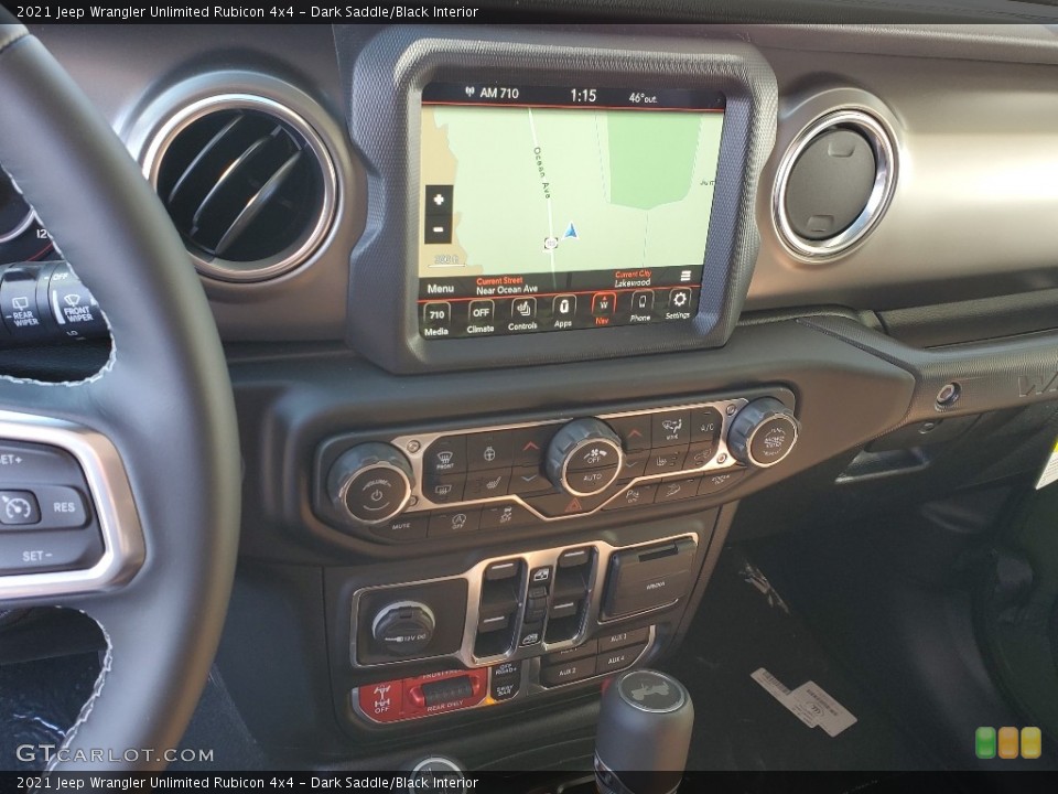 Dark Saddle/Black Interior Controls for the 2021 Jeep Wrangler Unlimited Rubicon 4x4 #140077607