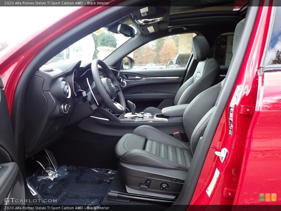 Black Interior Front Seat for the 2020 Alfa Romeo Stelvio TI Sport Carbon AWD #140077721