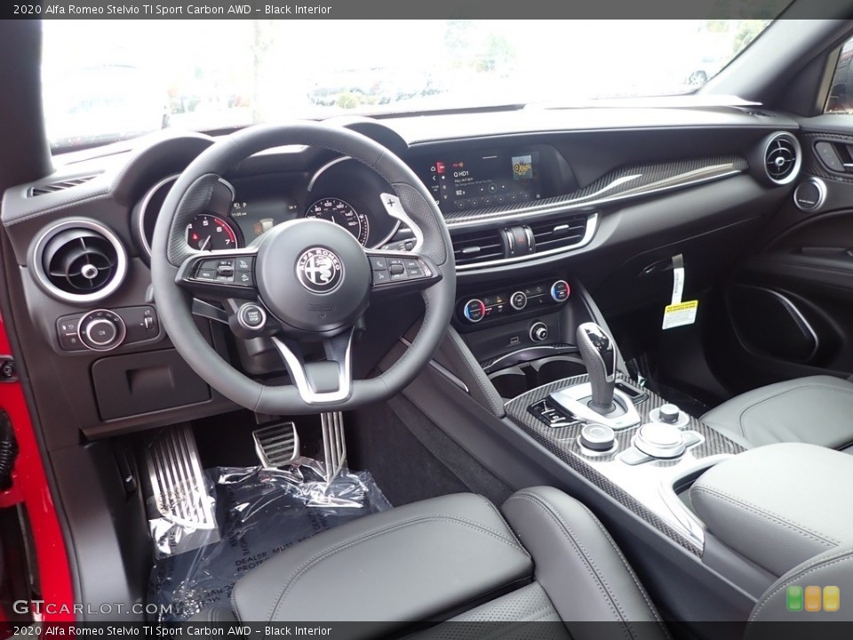 Black Interior Photo for the 2020 Alfa Romeo Stelvio TI Sport Carbon AWD #140077769