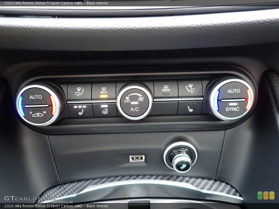 Black Interior Controls for the 2020 Alfa Romeo Stelvio TI Sport Carbon AWD #140077864