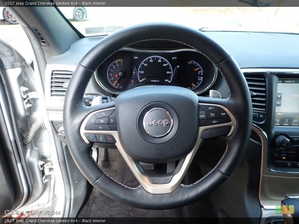 Black Interior Steering Wheel for the 2017 Jeep Grand Cherokee Limited 4x4 #140078480