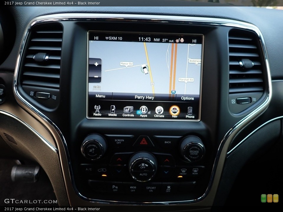 Black Interior Navigation for the 2017 Jeep Grand Cherokee Limited 4x4 #140078501