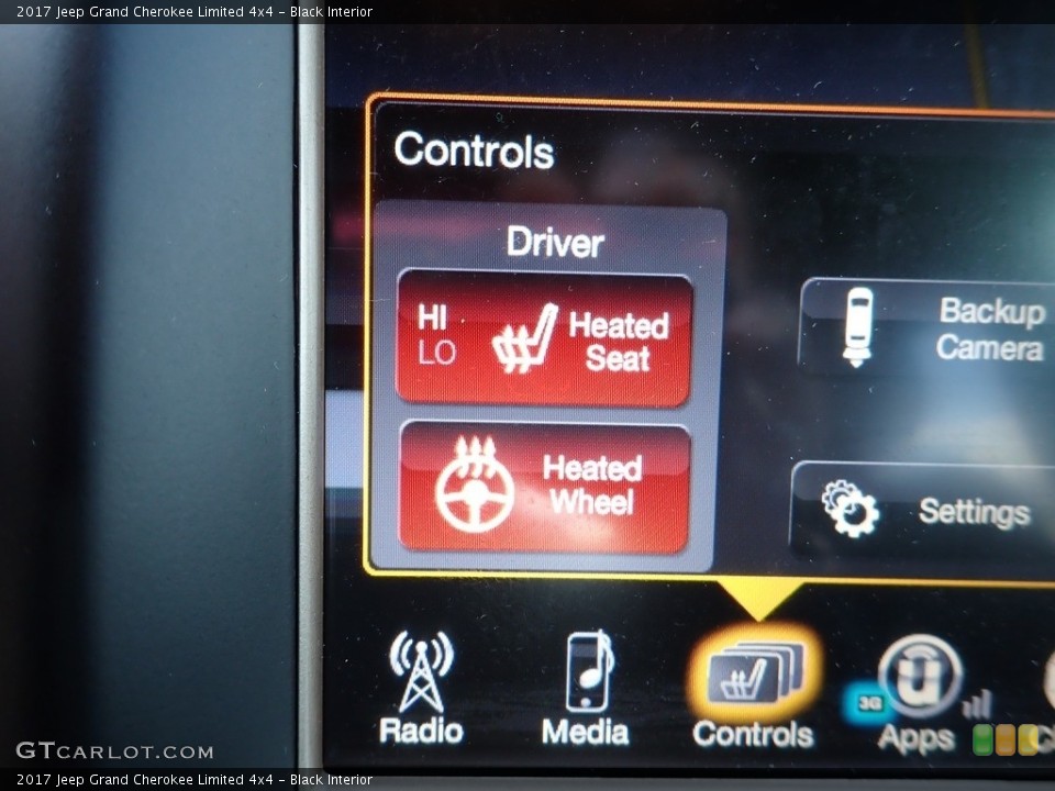Black Interior Controls for the 2017 Jeep Grand Cherokee Limited 4x4 #140078522