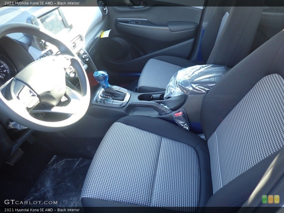 Black Interior Front Seat for the 2021 Hyundai Kona SE AWD #140079497
