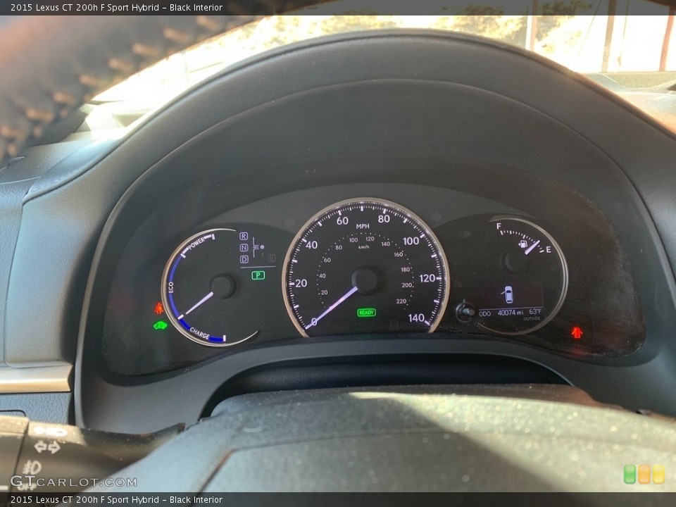 Black Interior Gauges for the 2015 Lexus CT 200h F Sport Hybrid #140080460