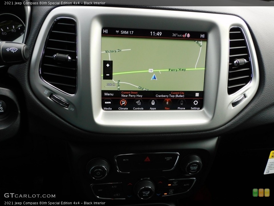 Black Interior Navigation for the 2021 Jeep Compass 80th Special Edition 4x4 #140080886