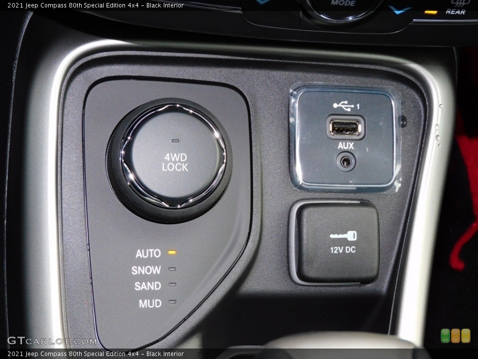 Black Interior Controls for the 2021 Jeep Compass 80th Special Edition 4x4 #140080956