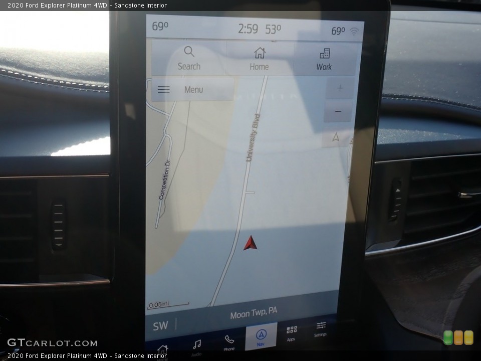 Sandstone Interior Navigation for the 2020 Ford Explorer Platinum 4WD #140081168