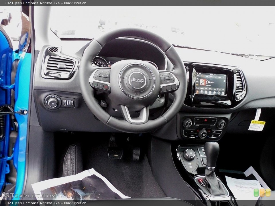 Black Interior Dashboard for the 2021 Jeep Compass Altitude 4x4 #140081754