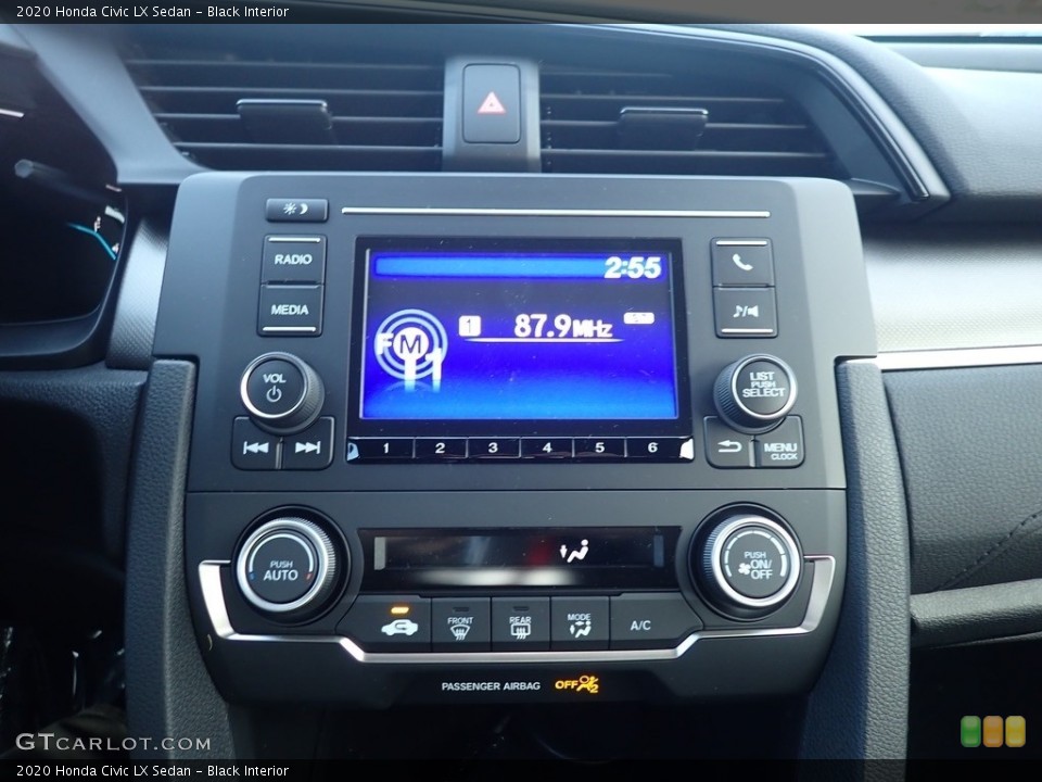 Black Interior Controls for the 2020 Honda Civic LX Sedan #140081798