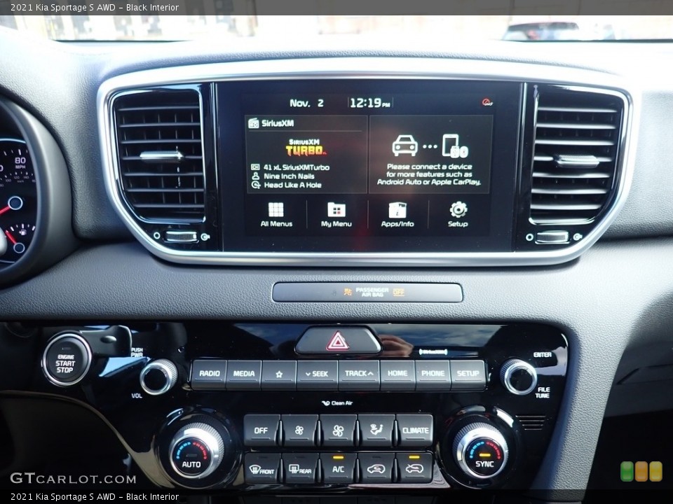 Black Interior Controls for the 2021 Kia Sportage S AWD #140082086