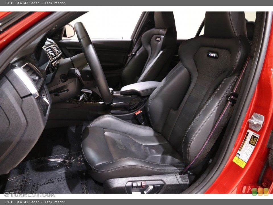 Black Interior Front Seat for the 2018 BMW M3 Sedan #140085035