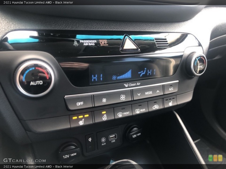 Black Interior Controls for the 2021 Hyundai Tucson Limited AWD #140085101