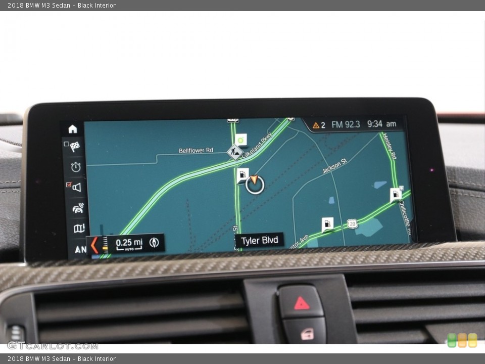 Black Interior Navigation for the 2018 BMW M3 Sedan #140085188