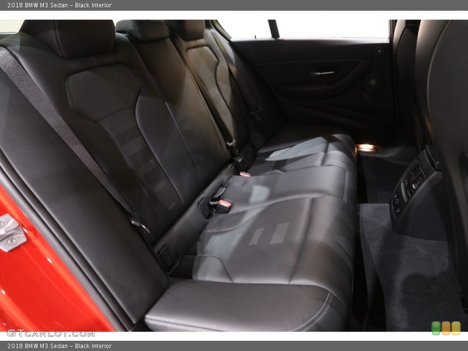Black Interior Rear Seat for the 2018 BMW M3 Sedan #140085326