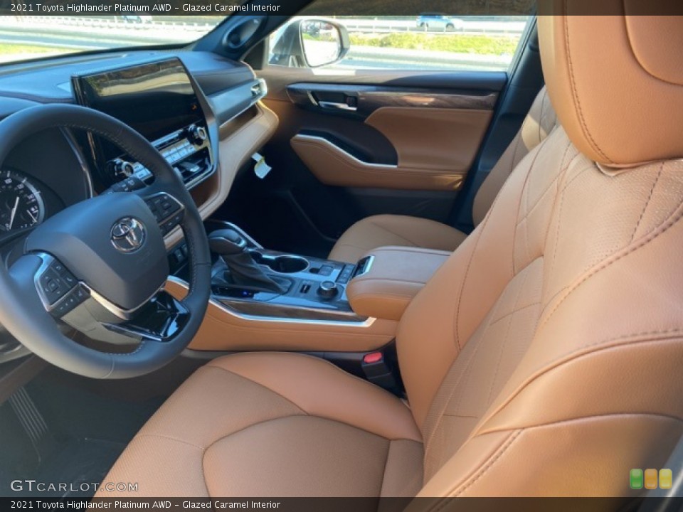 Glazed Caramel Interior Front Seat for the 2021 Toyota Highlander Platinum AWD #140085691