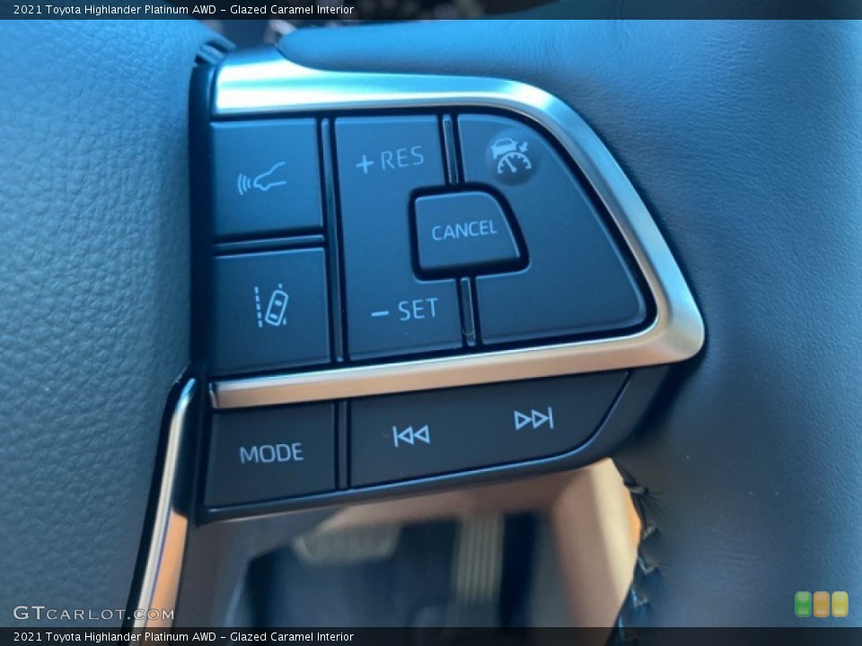 Glazed Caramel Interior Steering Wheel for the 2021 Toyota Highlander Platinum AWD #140085746