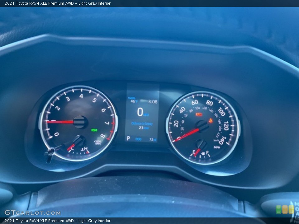 Light Gray Interior Gauges for the 2021 Toyota RAV4 XLE Premium AWD #140086916