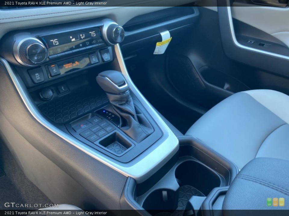 Light Gray Interior Controls for the 2021 Toyota RAV4 XLE Premium AWD #140086924
