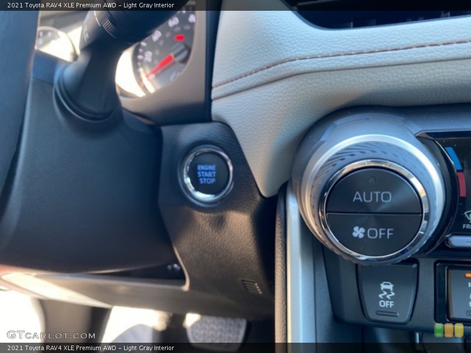 Light Gray Interior Controls for the 2021 Toyota RAV4 XLE Premium AWD #140087033