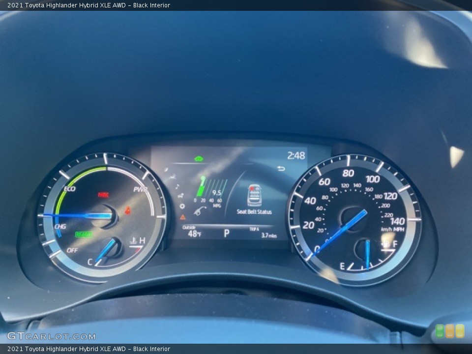 Black Interior Gauges for the 2021 Toyota Highlander Hybrid XLE AWD #140087492