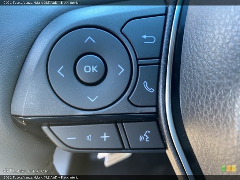 Black Interior Steering Wheel for the 2021 Toyota Venza Hybrid XLE AWD #140087765
