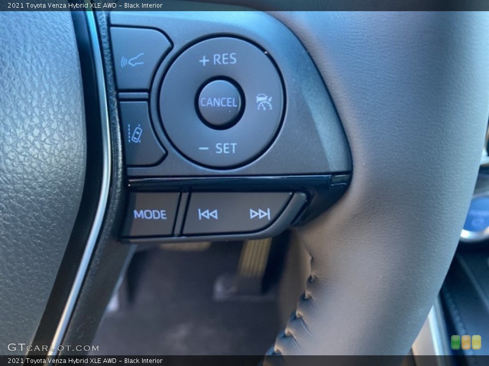 Black Interior Steering Wheel for the 2021 Toyota Venza Hybrid XLE AWD #140087768