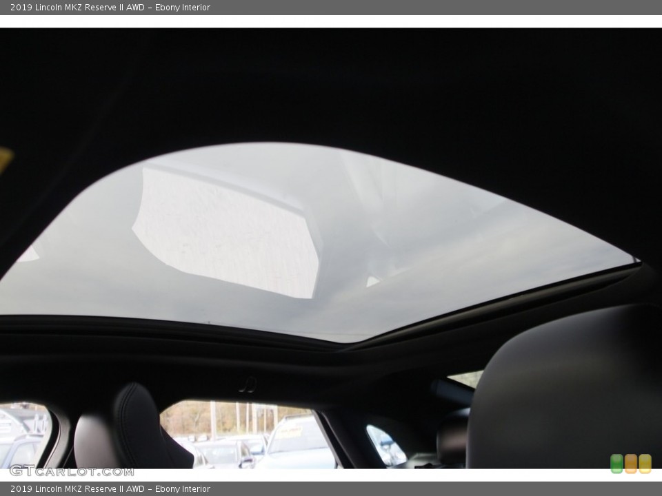 Ebony Interior Sunroof for the 2019 Lincoln MKZ Reserve II AWD #140088804