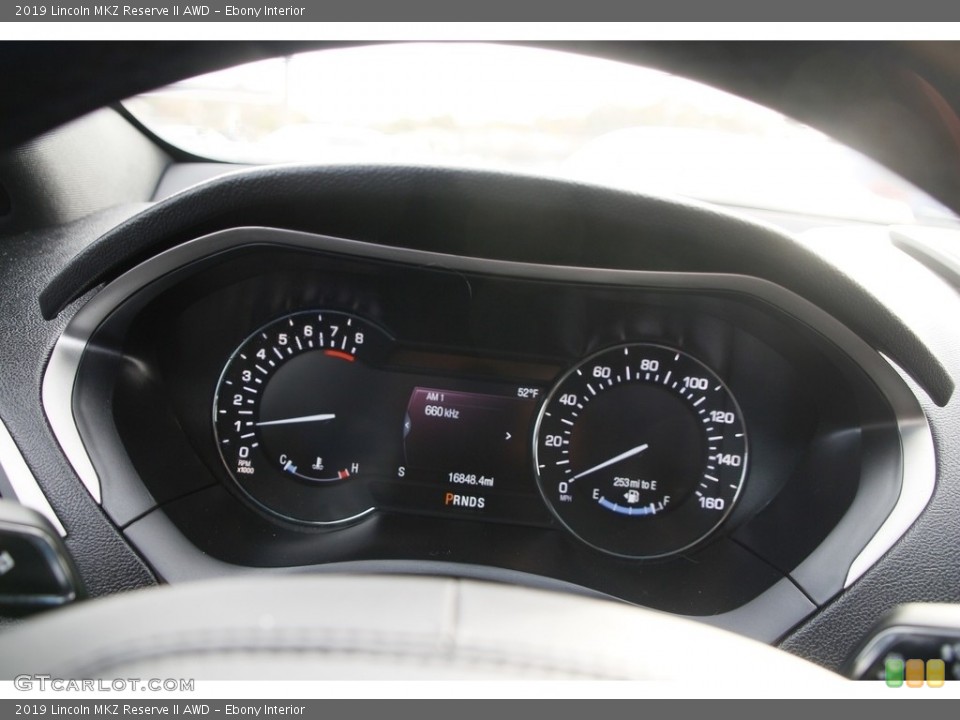 Ebony Interior Gauges for the 2019 Lincoln MKZ Reserve II AWD #140088967