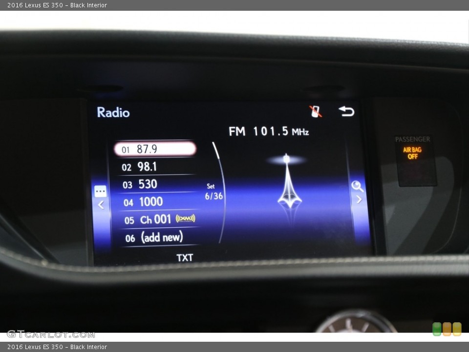 Black Interior Audio System for the 2016 Lexus ES 350 #140090020