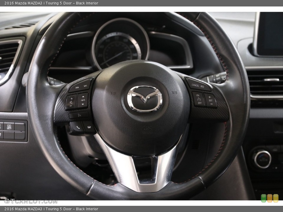 Black Interior Steering Wheel for the 2016 Mazda MAZDA3 i Touring 5 Door #140090350
