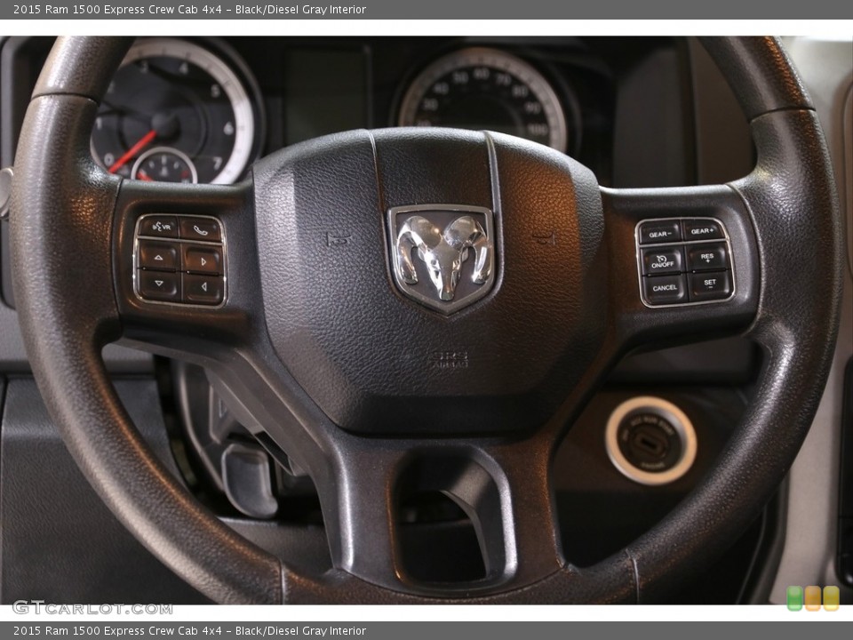 Black/Diesel Gray Interior Steering Wheel for the 2015 Ram 1500 Express Crew Cab 4x4 #140094382