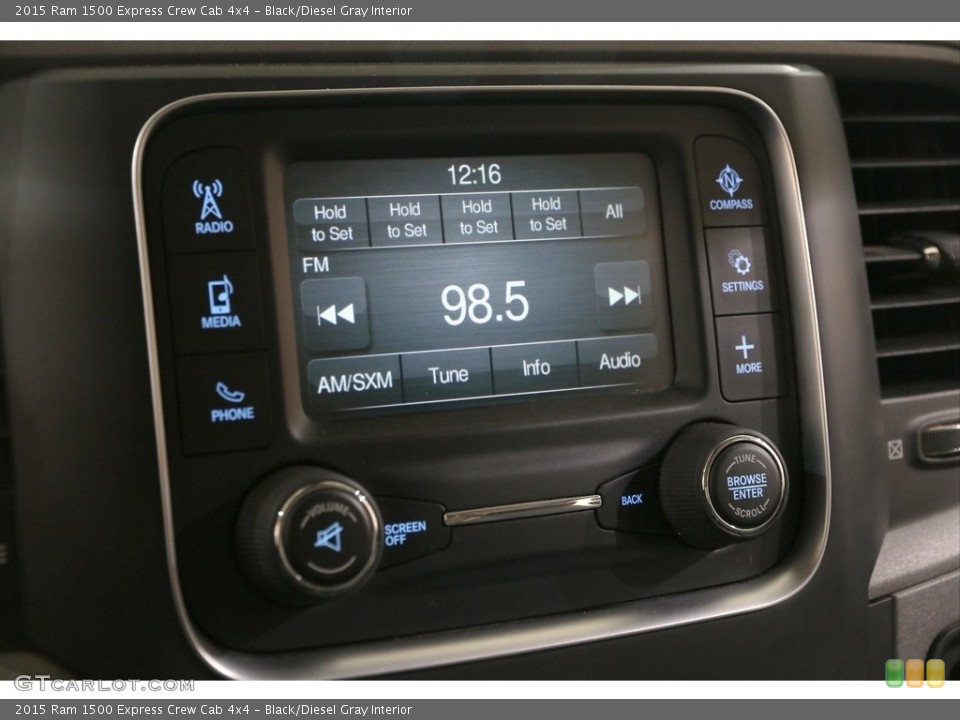 Black/Diesel Gray Interior Audio System for the 2015 Ram 1500 Express Crew Cab 4x4 #140094424