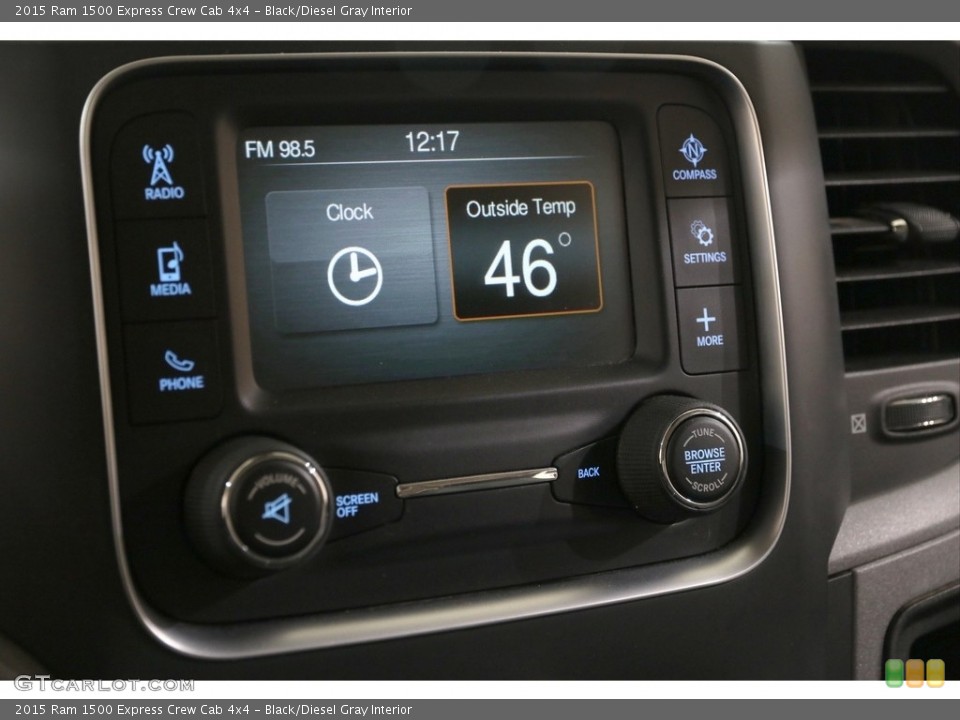 Black/Diesel Gray Interior Controls for the 2015 Ram 1500 Express Crew Cab 4x4 #140094472