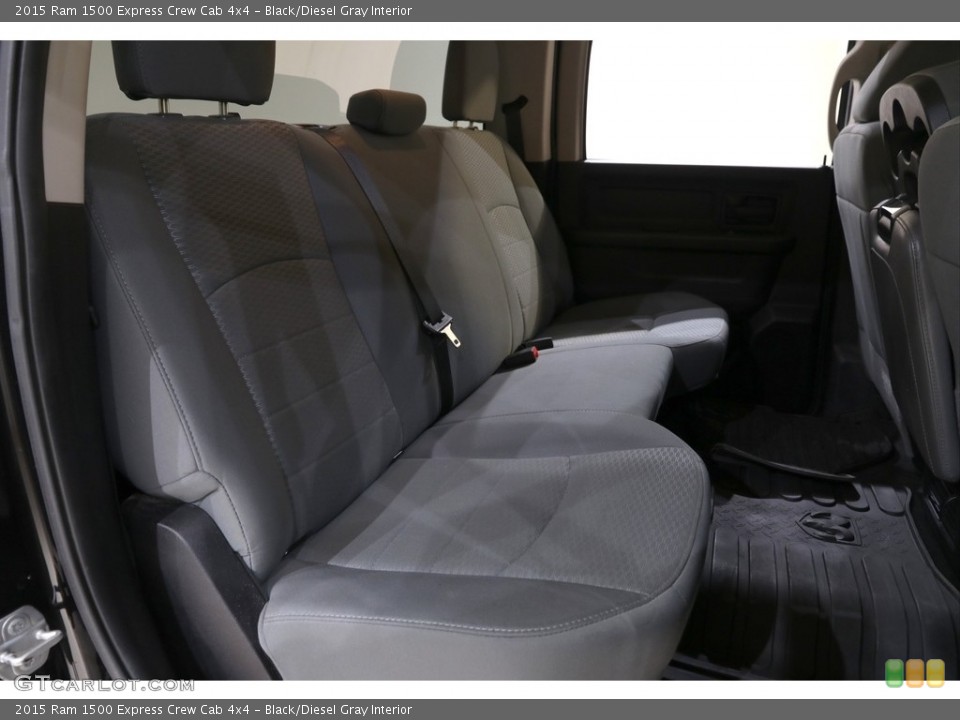 Black/Diesel Gray Interior Rear Seat for the 2015 Ram 1500 Express Crew Cab 4x4 #140094547