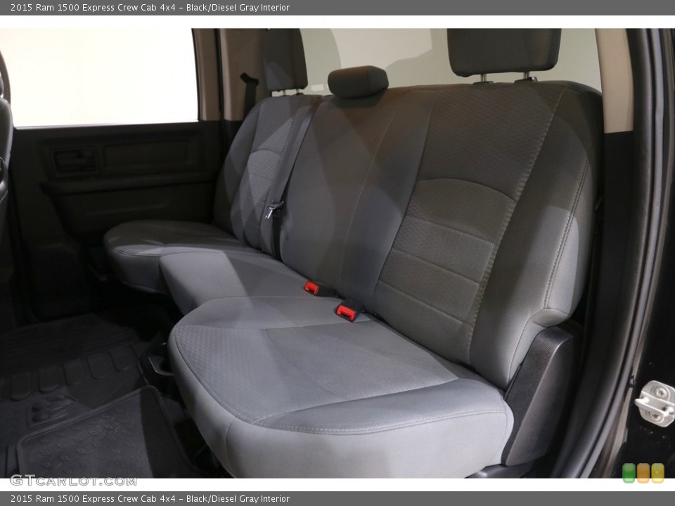 Black/Diesel Gray Interior Rear Seat for the 2015 Ram 1500 Express Crew Cab 4x4 #140094556