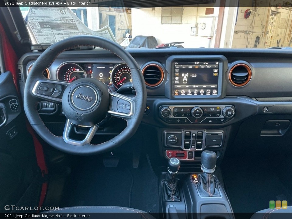 Black Interior Dashboard for the 2021 Jeep Gladiator Mojave 4x4 #140097504
