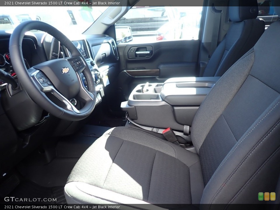 Jet Black Interior Photo for the 2021 Chevrolet Silverado 1500 LT Crew Cab 4x4 #140100425