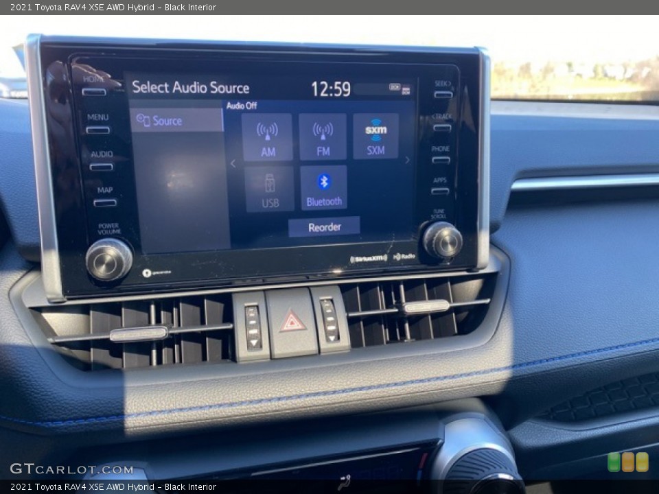 Black Interior Controls for the 2021 Toyota RAV4 XSE AWD Hybrid #140103924