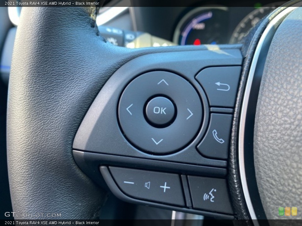 Black Interior Steering Wheel for the 2021 Toyota RAV4 XSE AWD Hybrid #140103942