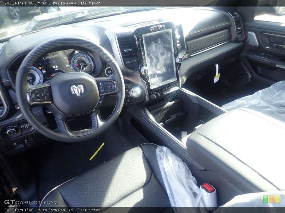 Black Interior Photo for the 2021 Ram 1500 Limited Crew Cab 4x4 #140105914