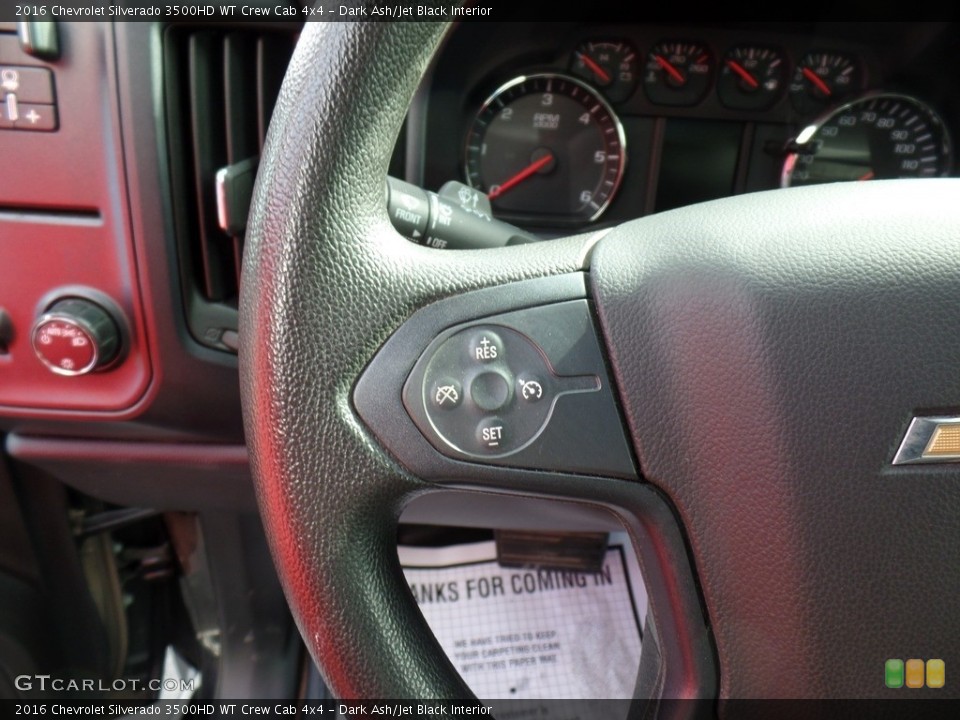 Dark Ash/Jet Black Interior Steering Wheel for the 2016 Chevrolet Silverado 3500HD WT Crew Cab 4x4 #140106706