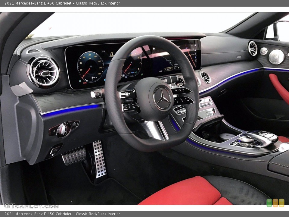 Classic Red/Black Interior Dashboard for the 2021 Mercedes-Benz E 450 Cabriolet #140107027