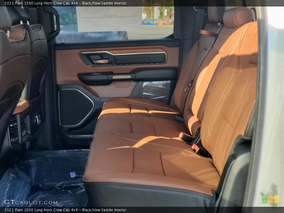 Black/New Saddle Interior Rear Seat for the 2021 Ram 1500 Long Horn Crew Cab 4x4 #140111089